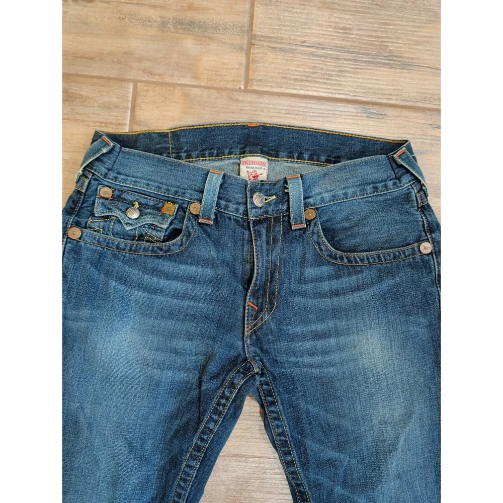 Vtg Y2K True Religion Billy Jeans Mens 33 Made in USA Straight Flap Pocket Denim